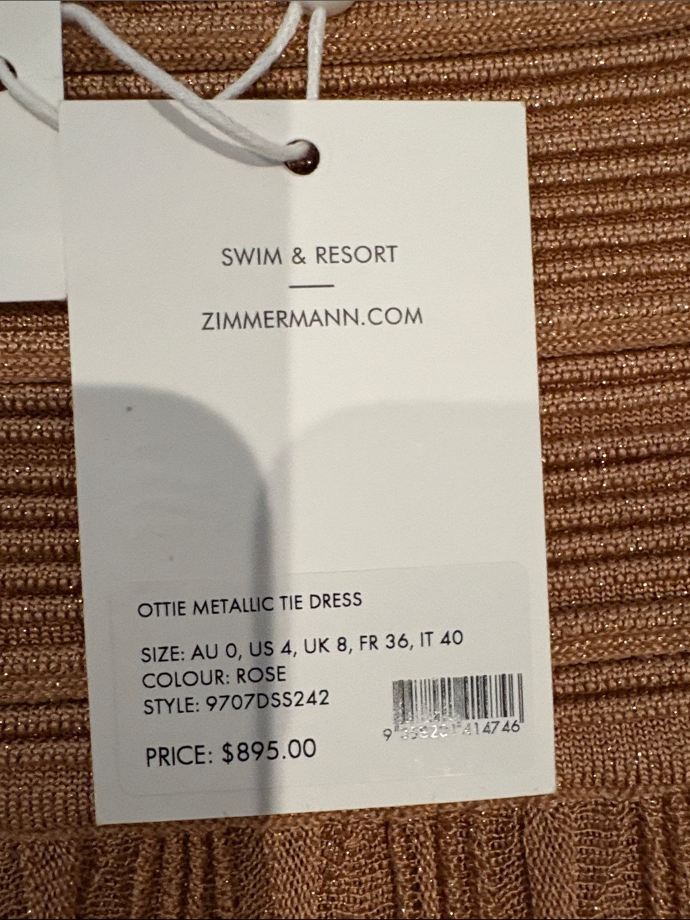 Zimmerman Knit Maxi Dress with Tie Straps - Picture 4 of 5